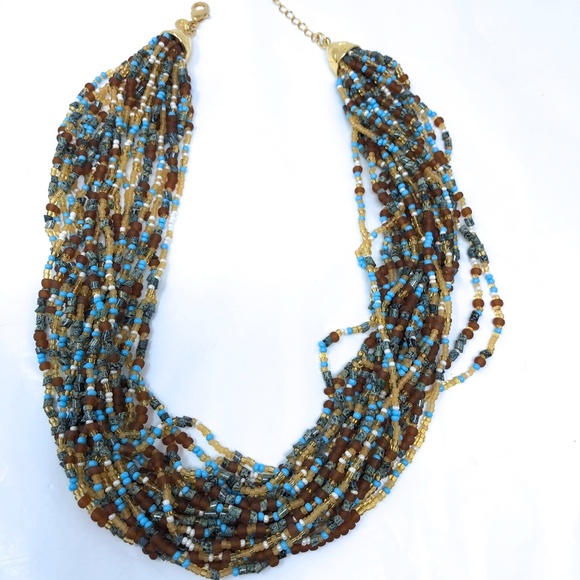 mint KJL Kenneth Jay Lane Torsade Necklace multi-strand 18-21" - Picture 1 of 7